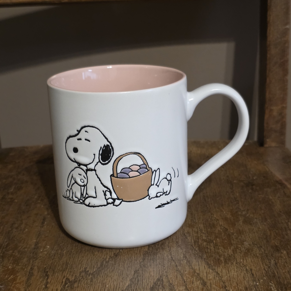 Peanuts White Mug with Black Logo